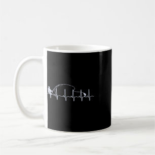 Fly Fishing Heartbeat Fish Trout Fishing Coffee Mug