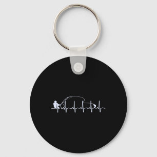 Fly Fishing Heartbeat Fish Trout Fishing Keychain