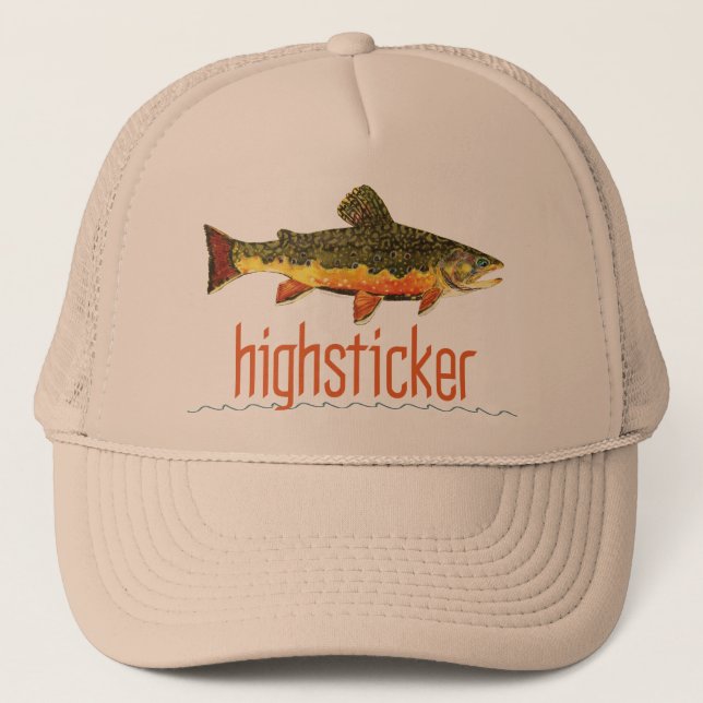 Fly Fishing Highsticker Trucker Hat (Front)