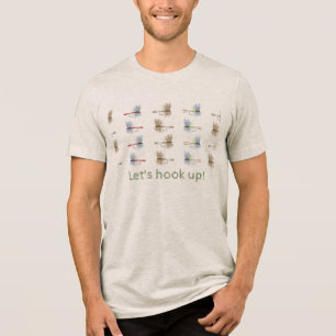 Fly Fishing Hooks Funny Tri-Blend Shirt