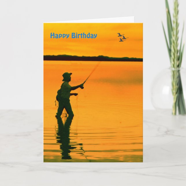 Fly Fishing image for Birthday-Greeting-Card Card (Front)