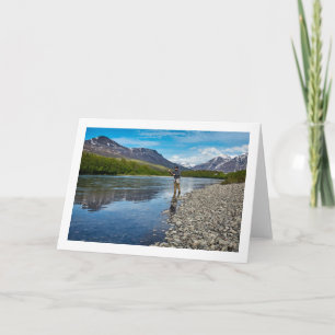 Fly Fishing in The Lake Custom Photo Greeting Card
