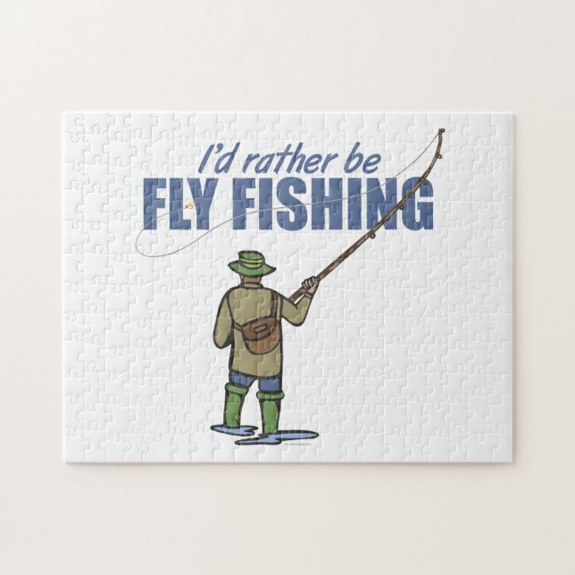 Fly Fishing in Waders Jigsaw Puzzle (Horizontal)