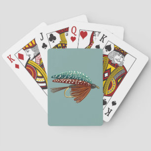 Fly Fishing Lure Art Fisherman Playing Cards