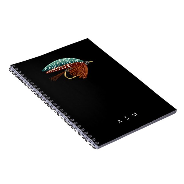 Fly Fishing Lure Fishing Lover Gift Outdoor Notebook (Right Side)