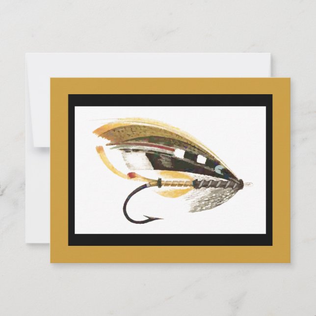 Fly Fishing Lure graphic Invitation (Front)