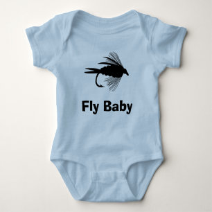 Fly Fishing lure to Personalize Baby Bodysuit