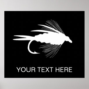 Fly Fishing lure to Personalize Poster