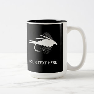 Fly Fishing lure to Personalize Two-Tone Coffee Mug