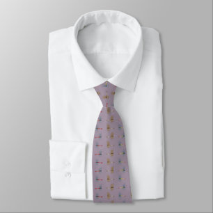 Fly Fishing Lures on Mauve  Tie