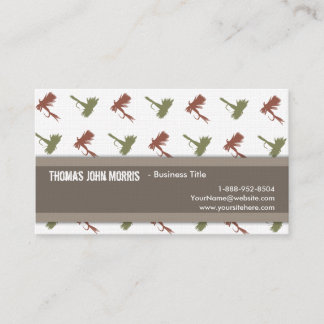 Fly Fishing Lures Pattern Business Card