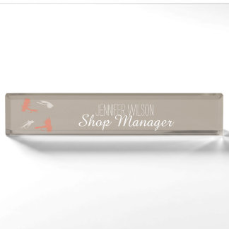 Fly Fishing Lures Pattern Nameplate
