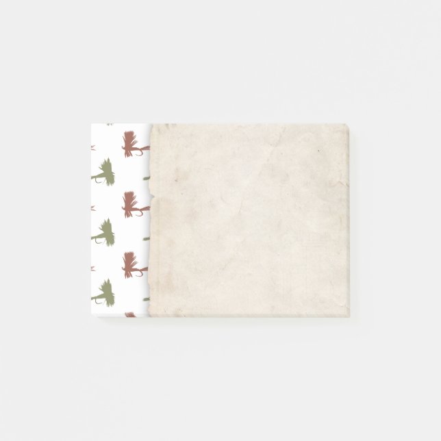Fly Fishing Lures Pattern Post-it Notes (Front)