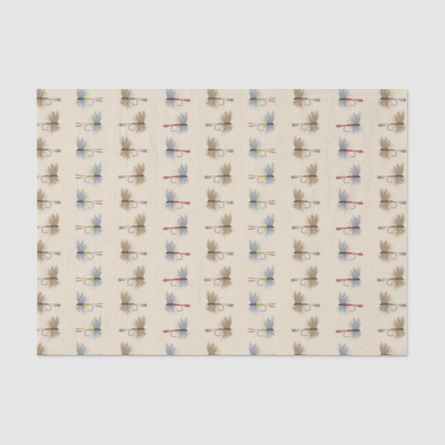 Fly Fishing Lures Tissue Paper (Front)