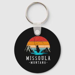 Fly Fishing Missoula Montana Keychain