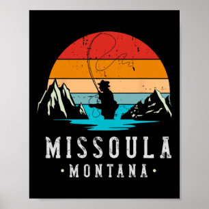 Fly Fishing Missoula Montana Poster