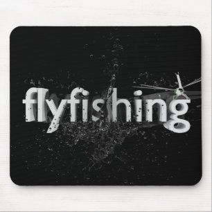 Fly fishing mouse pad