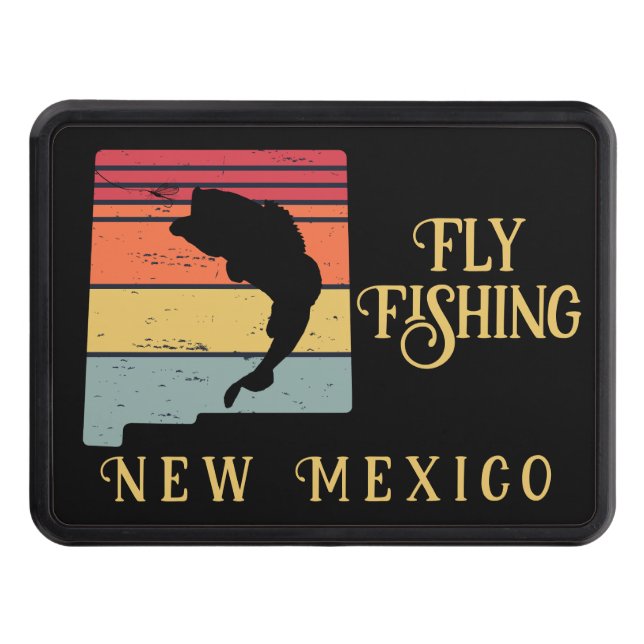 Fly Fishing New Mexico Trailer Hitch Cover (Front)