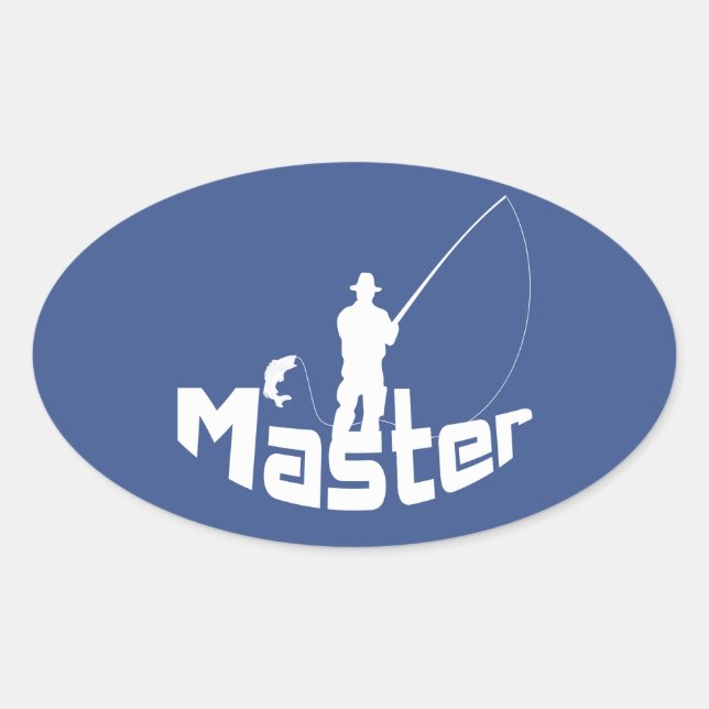 Fly fishing oval sticker (Front)