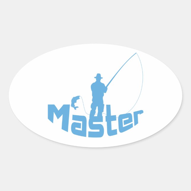 Fly fishing oval sticker (Front)