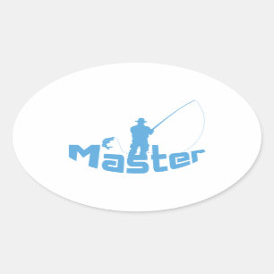 Fly fishing oval sticker