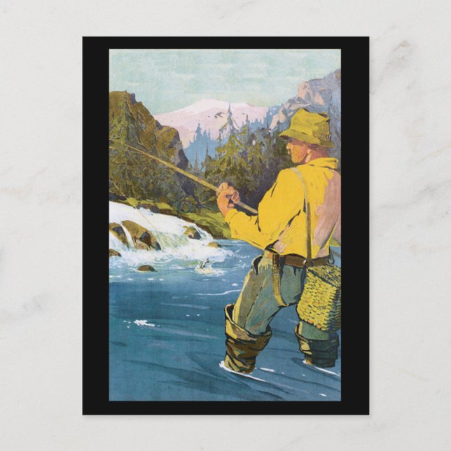 fly fishing Pstcard Postcard (Front)