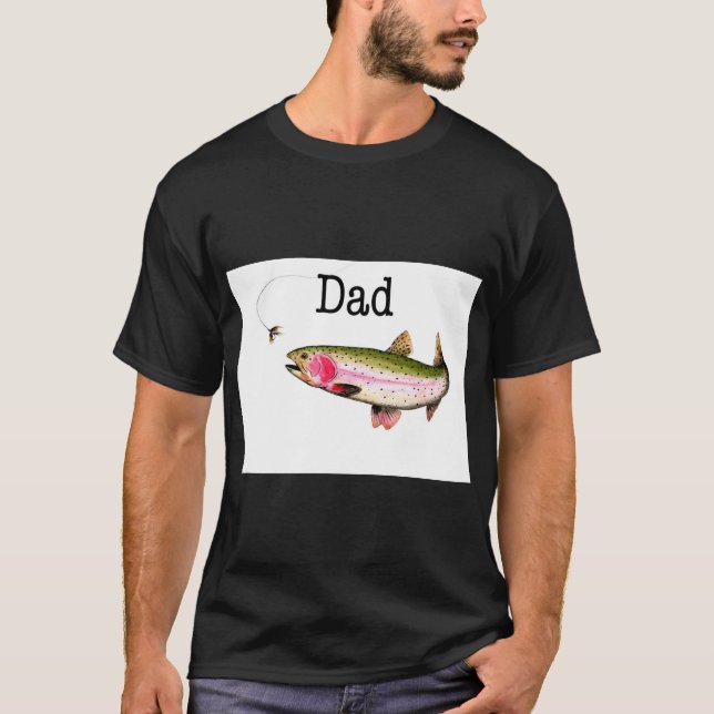 Fly fishing rainbow trout. T-Shirt (Front)