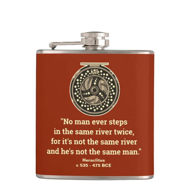 Fly Fishing Reel for Fisherman Angler Hip Flask (Front)