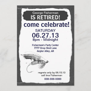 Fly Fishing Retirement Celebration Invitation