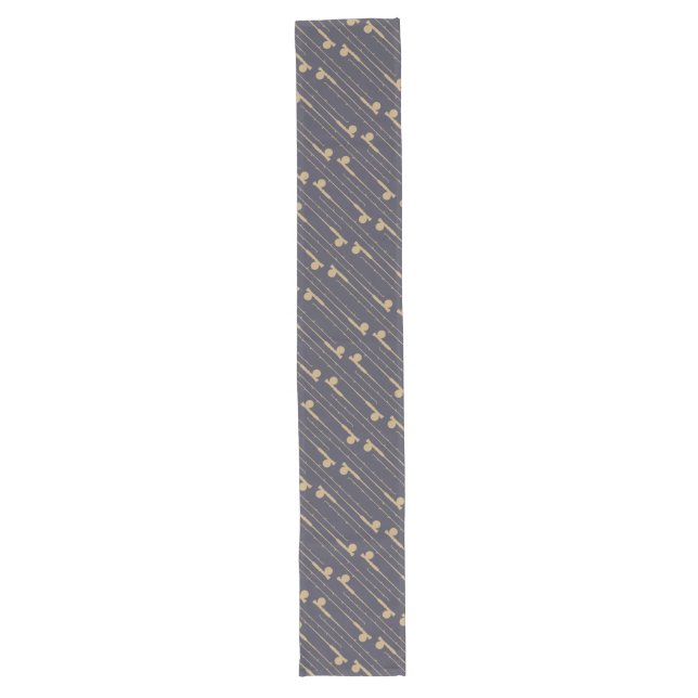 Fly Fishing Rods Pattern Long Table Runner (Front)