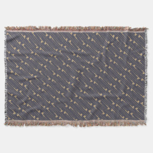 Fly Fishing Rods Pattern Throw Blanket
