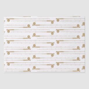 Fly Fishing Rods Pattern Tissue Paper