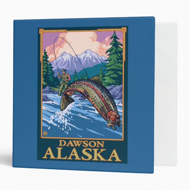 Fly Fishing Scene - Dawson, Alaska Binder (Front/Inside)