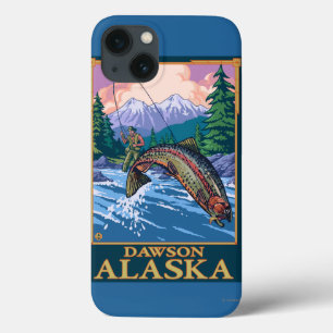 Fly Fishing Scene - Dawson, Alaska iPhone 13 Case