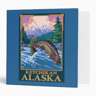 Fly Fishing Scene - Ketchikan, Alaska Binder