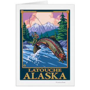 Fly Fishing Scene - Latouche, Alaska