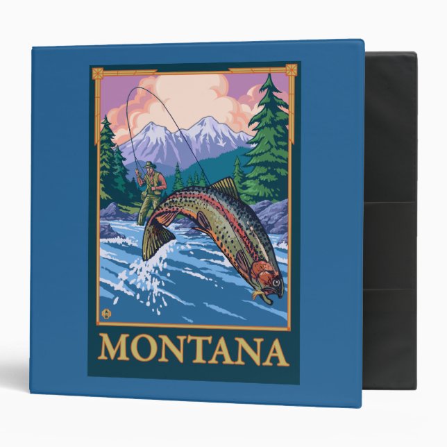 Fly Fishing Scene - Montana Binder (Front/Inside)