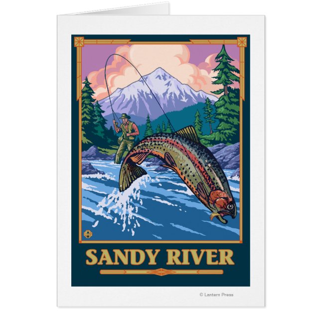Fly Fishing Scene - Sandy River, Oregon (Front)