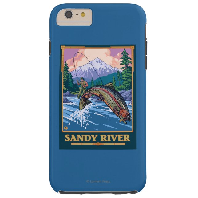 Fly Fishing Scene - Sandy River, Oregon Case-Mate iPhone Case (Back)