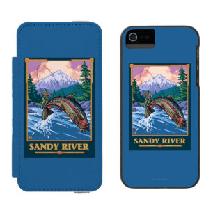Fly Fishing Scene - Sandy River, Oregon Incipio Watson™ iPhone 5 Wallet Case