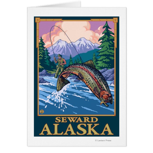 Fly Fishing Scene - Seward, Alaska (Front)