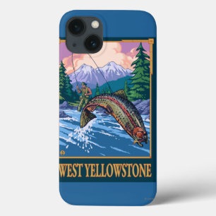 Fly Fishing Scene - West Yellowstone iPhone 13 Case