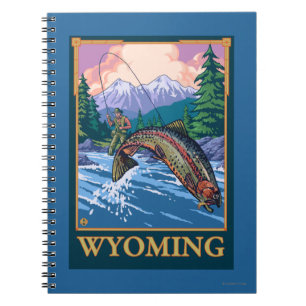 Fly Fishing Scene - Wyoming Notebook
