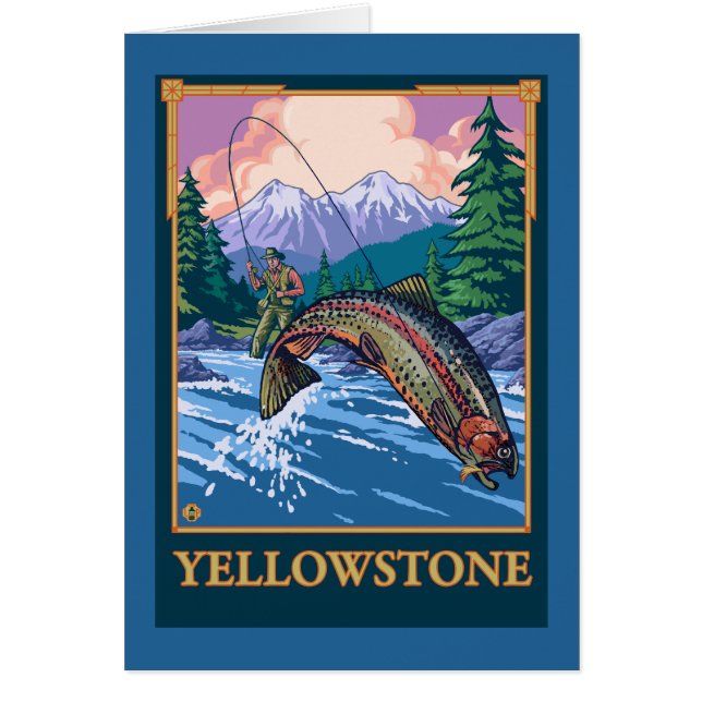 Fly Fishing Scene - Yellowstone National Park (Front)