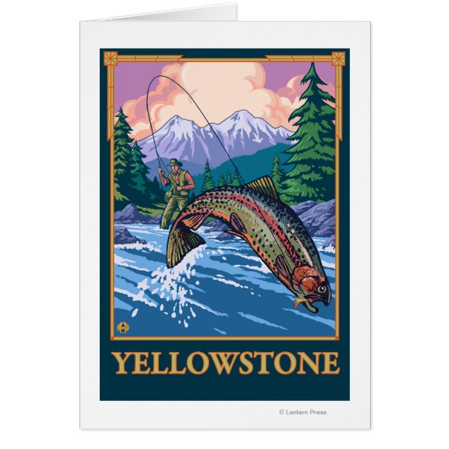 Fly Fishing Scene - Yellowstone National Park (Front)