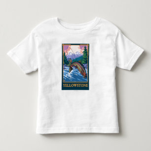 Fly Fishing Scene - Yellowstone National Park Toddler T-shirt