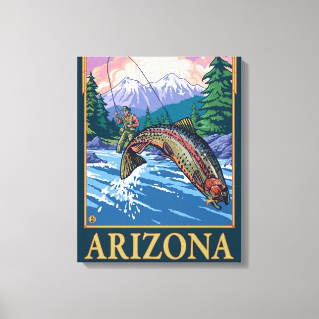 Fly Fishing SceneArizona Canvas Print (Front)