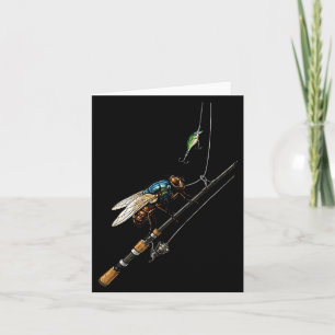 Fly fishing sportfishing angling angler funny joke card