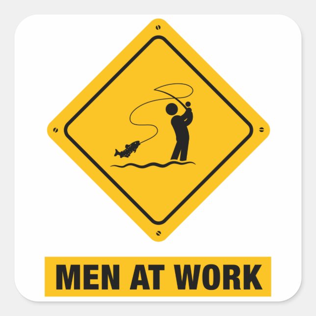 Fly Fishing Square Sticker (Front)