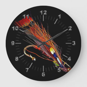 Fly fishing store large clock
